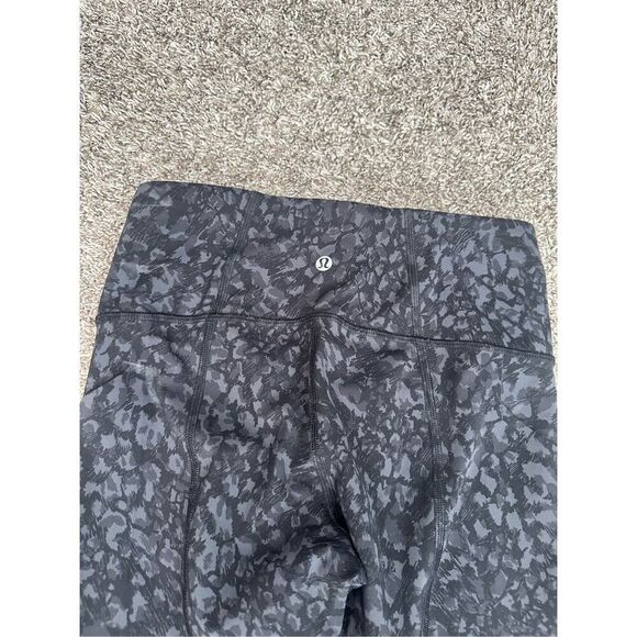 Lululemon Pace Rival High-Rise Crop 22" Leggings Black Multi Size 4 Running - Picture 6 of 11